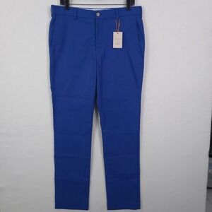 Peter Millar Pants Mens 32x34 Blue Crown Sport Golf Chino Performance Polyester